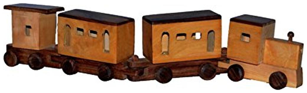 

Worthy Shoppee Brown Wodden Engine Train Toy For Kids