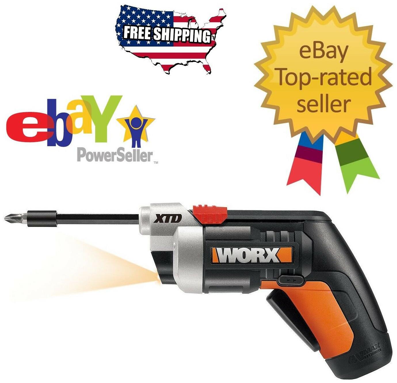 

WORX XTD Extended Reach 4V Lithium Ion Battery Cordless Screwdriver LED Light