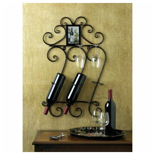 

Wrought Iron Wine Wall Rack