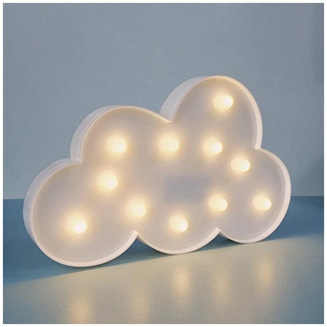 

XERGY Marquee Lighted Sign Cloud Shaped LED Light Battery Operated