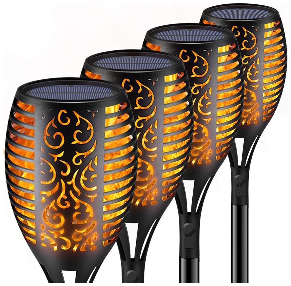 

XERGY Solar Lights Outdoor Waterproof Dancing Fire Mashaal Flame Torch 96 LED Lantern Landscape Decoration Lighting Auto On Off Security