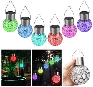 Buy Xergy Solar Hanging Lights 7 Color Changing Globe Solar