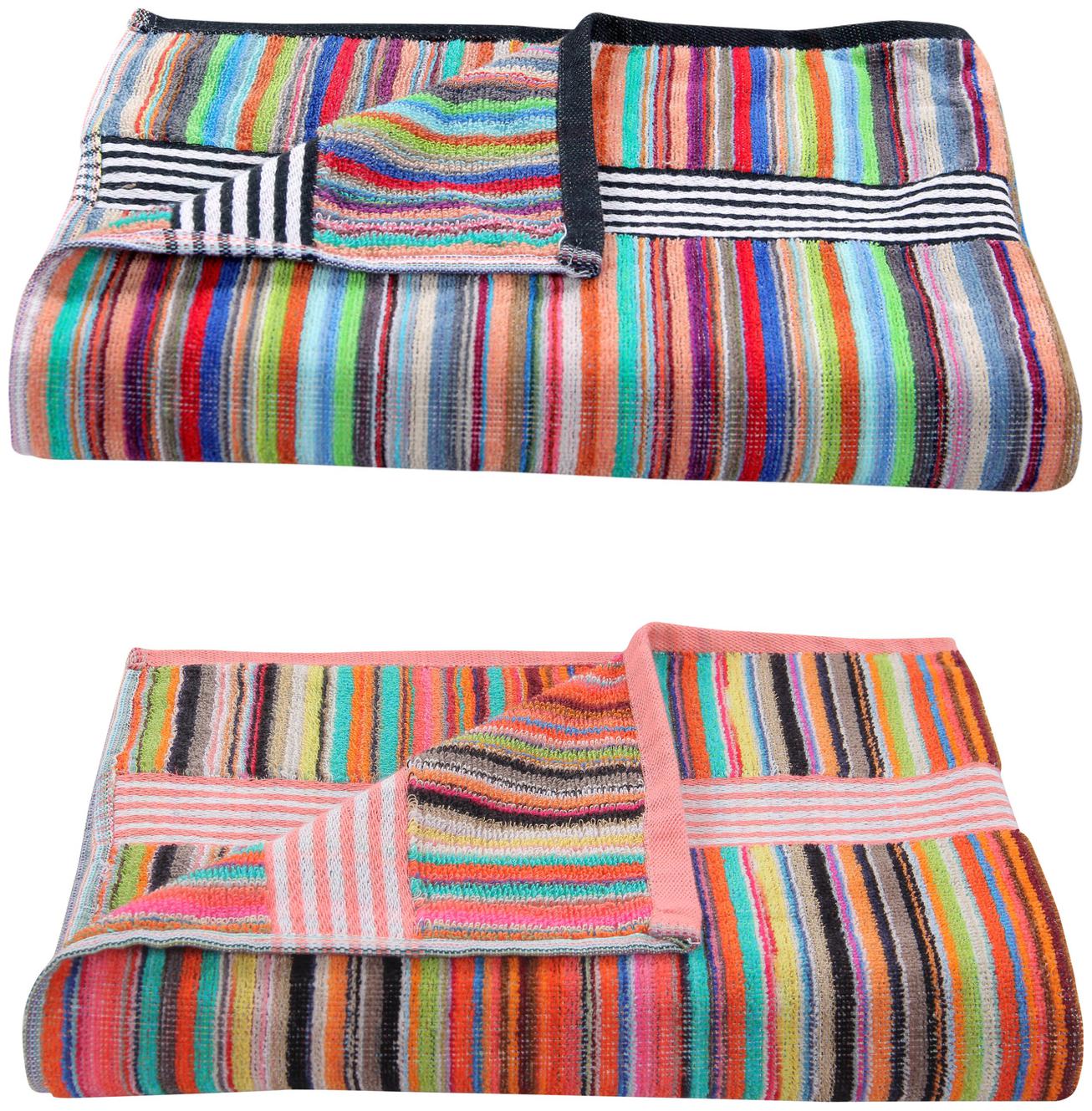 

xy decor Cotton King Size Striped 2 pcs Bath Towel Size-30x60 Inches