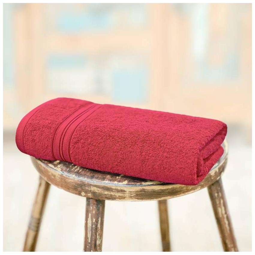 

XY DECOR 460 GSM Cotton Bath Towel ( 1 Piece Red )