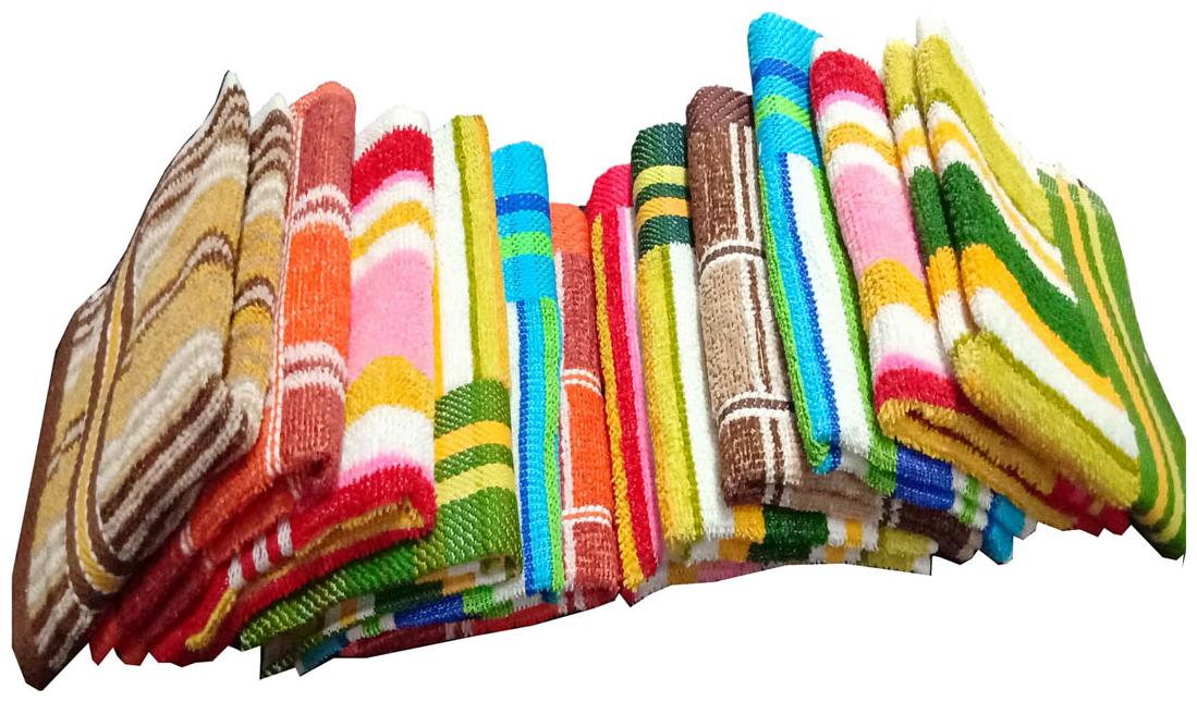 

Xy Decor Pack of 12 Multicolour cotton Face towel