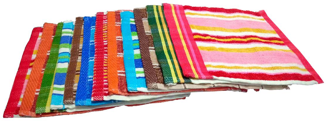 

Xy decor Set of 12 cotton Multicolour face towel (25 X25 CM)