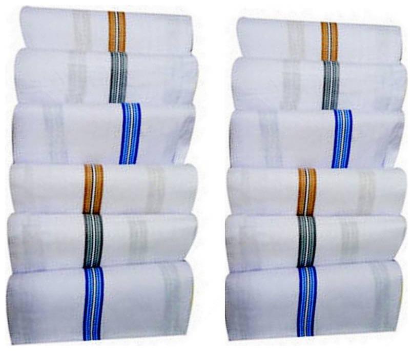

Xy Decor Set of 10 White hankerchief For Men