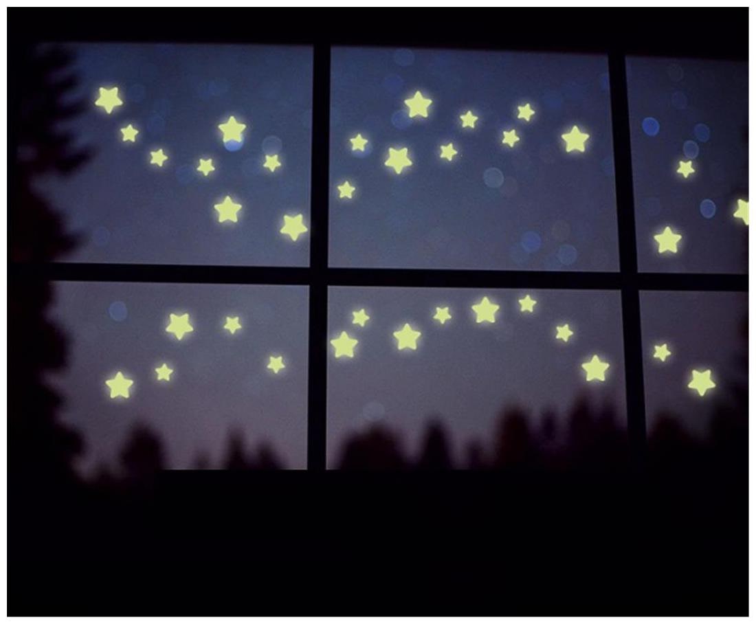 

Y0033 38 stars Radium Glow in the dark Wall Sticker JAAMSO ROYALS