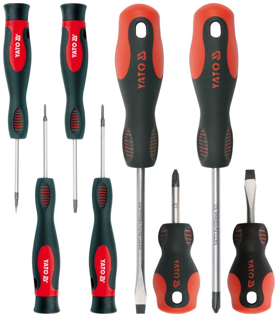 

YATO Magnetic Tip Standard Screwdriver Set (Pack of 8)