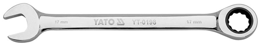 

YATO YT-0205 Double Sided Chromed Finish 72 Teeth Ratchet with AS-Drive and Material CrV 6140 30 mm Double Sided Rachet Wrench ()