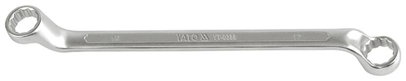 

YATO YT-0392 Double Sided Chromed Finish with AS-Drive DIN 838 and Material CrV 24x27 mm Double Sided Box End Wrench ()