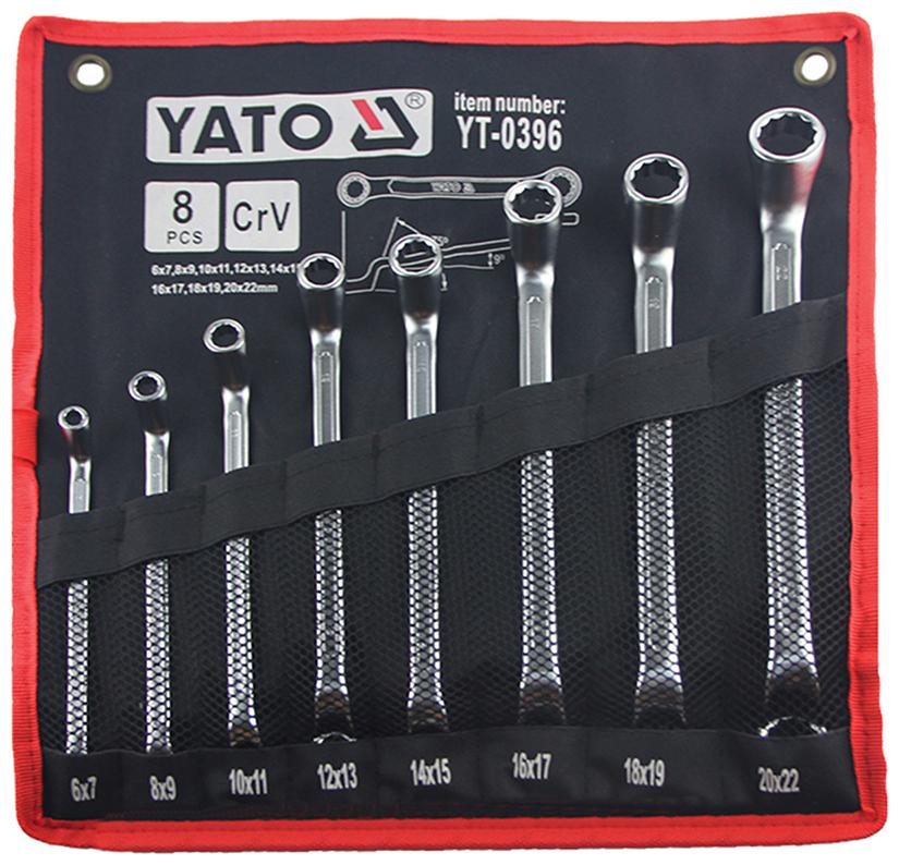 

YATO YT-0396 Wrench Set with AS Drive and DIN 838 and CrV material Double Sided Box End Wrench (Pack of 8)