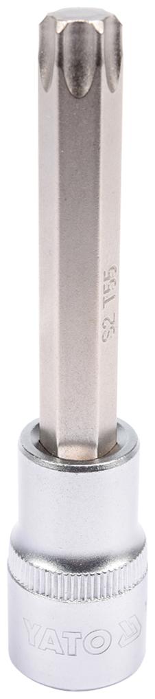 

YATO YT-04327 1 2 inch Drive Torx Socket Bit Tool for Car or Mechanical Workshop with Chrome-plated Cap and Size T55 Socket Set (Pack of 1)