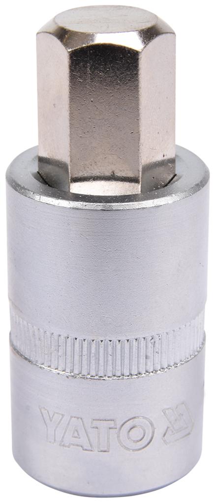 

YATO YT-04387 Professional HEX 14mm shaft and 1 2 inch Drive Socket Bit with Chromium Plated for Car or Mechanical Workshop Socket Set (Pack of 1)