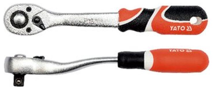 

YATO YT-07291 Quick Release Chromed Finish with Minimum Operation Angle 5 Degree Ratchet Handle 155 mm Single Sided Flare Nut Wrench ()