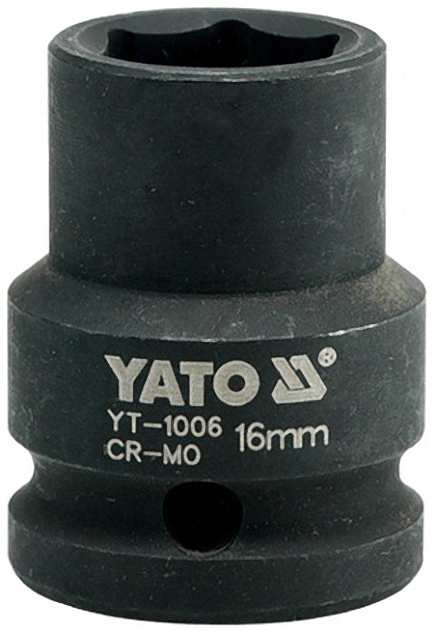 

Yato YT-1006 Cold Forged CrMo 1 2 inch Drive Black Phosphated Surface Hexagonal Impact Socket-16mm Socket Set (Pack of 1)