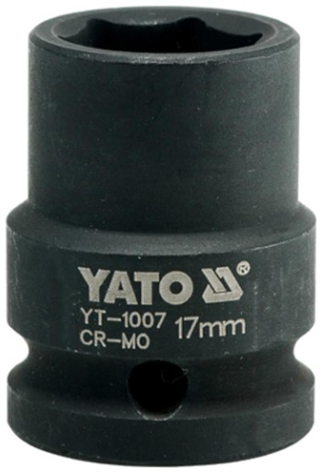 

Yato YT-1007 Cold Forged CrMo 1 2 inch Drive Black Phosphated Surface Hexagonal Impact Socket-17mm Socket Set (Pack of 1)