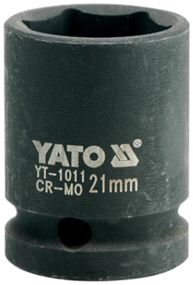 

Yato YT-1011 Cold Forged CrMo 1 2 inch Drive Black Phosphated Surface Hexagonal Impact Socket-21mm Socket Set (Pack of 1)