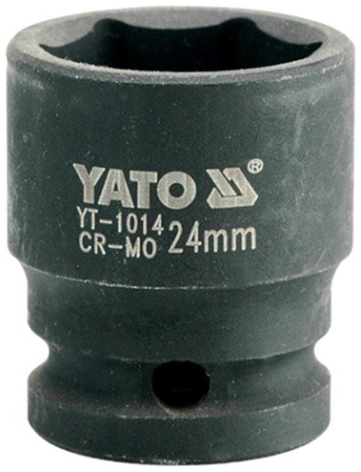 

Yato YT-1014 Cold Forged CrMo 1 2 inch Drive Black Phosphated Surface Hexagonal Impact Socket-24mm Socket Set (Pack of 1)