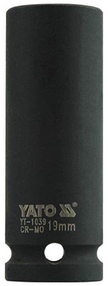 

Yato YT-1039 Cold Forged CrMo 1 2 inch Drive Black Phosphated Surface AS Drive Hexagonal Deep Impact Socket Set-19mm Socket Set (Pack of 1)