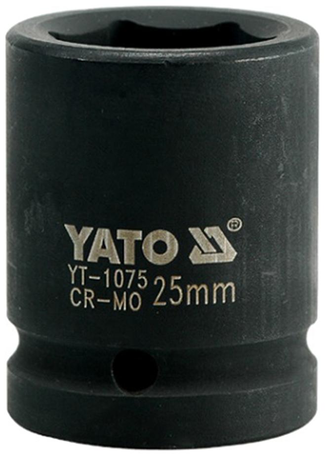 

Yato YT-1075 Cold Forged CrMo 3 4 inch Drive Black Phosphated Surface Hexagonal Impact Socket-25mm Socket Set (Pack of 1)