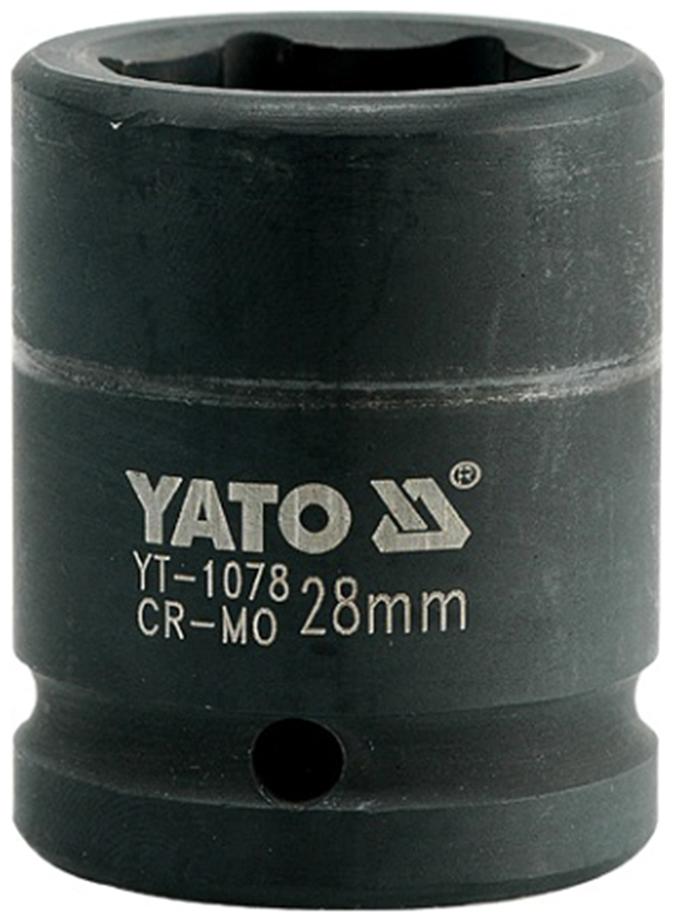 

Yato YT-1078 Cold Forged CrMo 3 4 inch Drive Black Phosphated Surface Hexagonal Impact Socket-28mm Socket Set (Pack of 1)