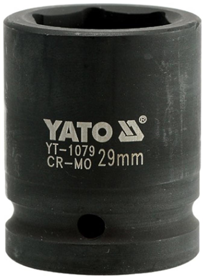 

Yato YT-1079 Cold Forged CrMo 3 4 inch Drive Black Phosphated Surface Hexagonal Impact Socket-29mm Socket Set (Pack of 1)