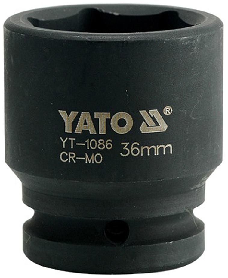 

Yato YT-1086 Cold Forged CrMo 3 4 inch Drive Black Phosphated Surface Hexagonal Impact Socket-36mm Socket Set (Pack of 1)