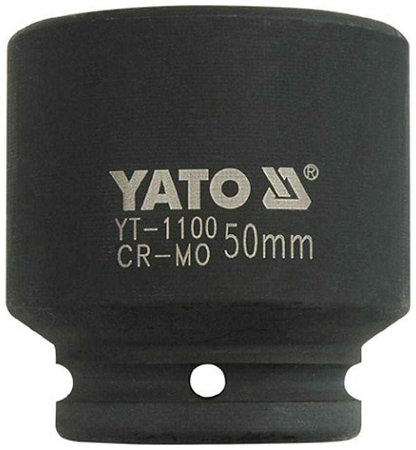 

Yato YT-1100 Cold Forged CrMo 3 4 inch Drive Black Phosphated Surface Hexagonal Impact Socket-50mm Socket Set (Pack of 1)