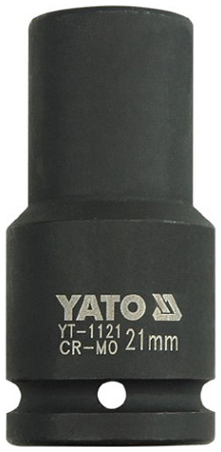 

Yato YT-1121 Cold Forged CrMo 3 4 inch Drive Black Phosphated Surface Hexagonal Deep Impact Socket-21mm Socket Set (Pack of 1)