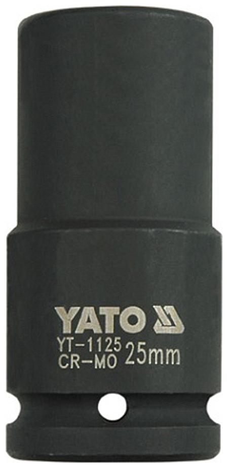 

Yato YT-1125 Cold Forged CrMo 3 4 inch Drive Black Phosphated Surface Hexagonal Deep Impact Socket-25mm Socket Set (Pack of 1)