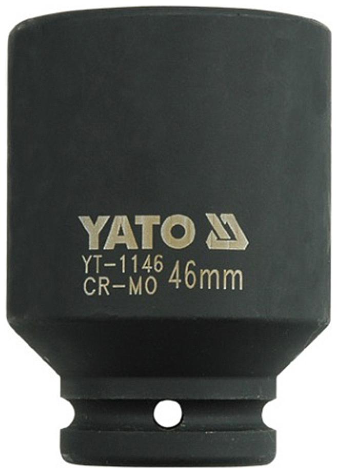 

Yato YT-1146 Cold Forged CrMo 3 4 inch Drive Black Phosphated Surface Hexagonal Deep Impact Socket-46mm Socket Set (Pack of 1)