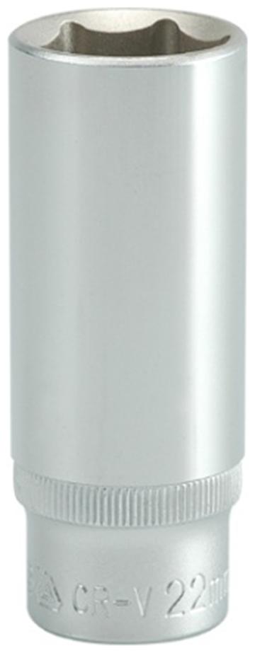 

YATO YT-1235 1 2 inch Drive Deep Hexagonal Chrome Finish Socket with Size 22mm and symbol 50BV30 Socket Set (Pack of 1)