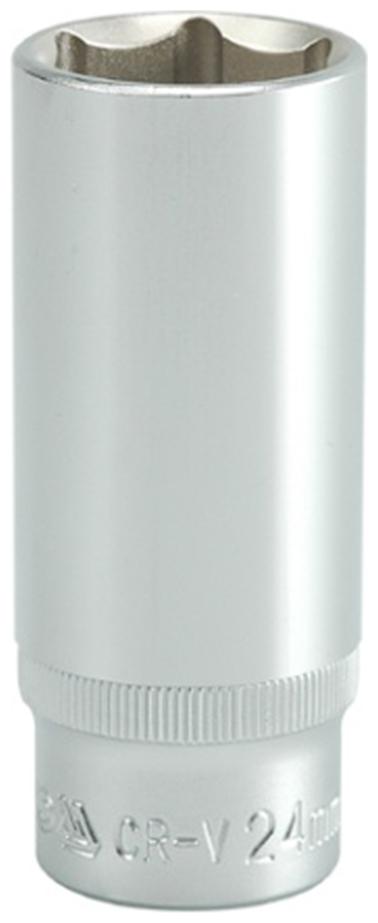 

YATO YT-1237 1 2 inch Drive Deep Hexagonal Chrome Finish Socket with Size 24mm and symbol 50BV30 Socket Set (Pack of 1)