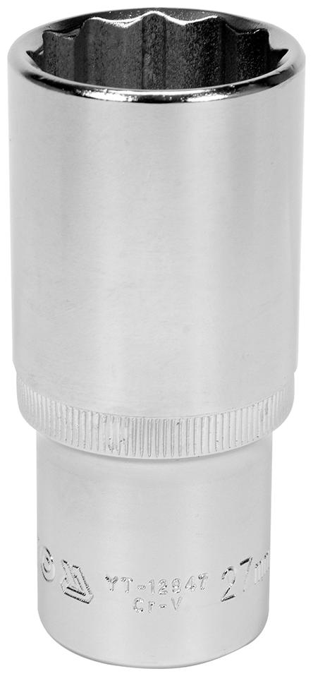 

YATO YT-12947 1 2 inch Drive Bihexagonal Chrome Finish Socket with Size 27mm and symbol 50BV30 Die forged and calibrated prior to the Hardening process Socket Set (Pack of 1)