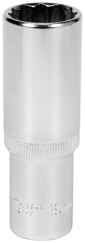 

YATO YT-12941 1 2 inch Drive Bihexagonal Chrome Finish Socket with Size 19mm and symbol 50BV30 Die forged and calibrated prior to the Hardening process Socket Set (Pack of 1)