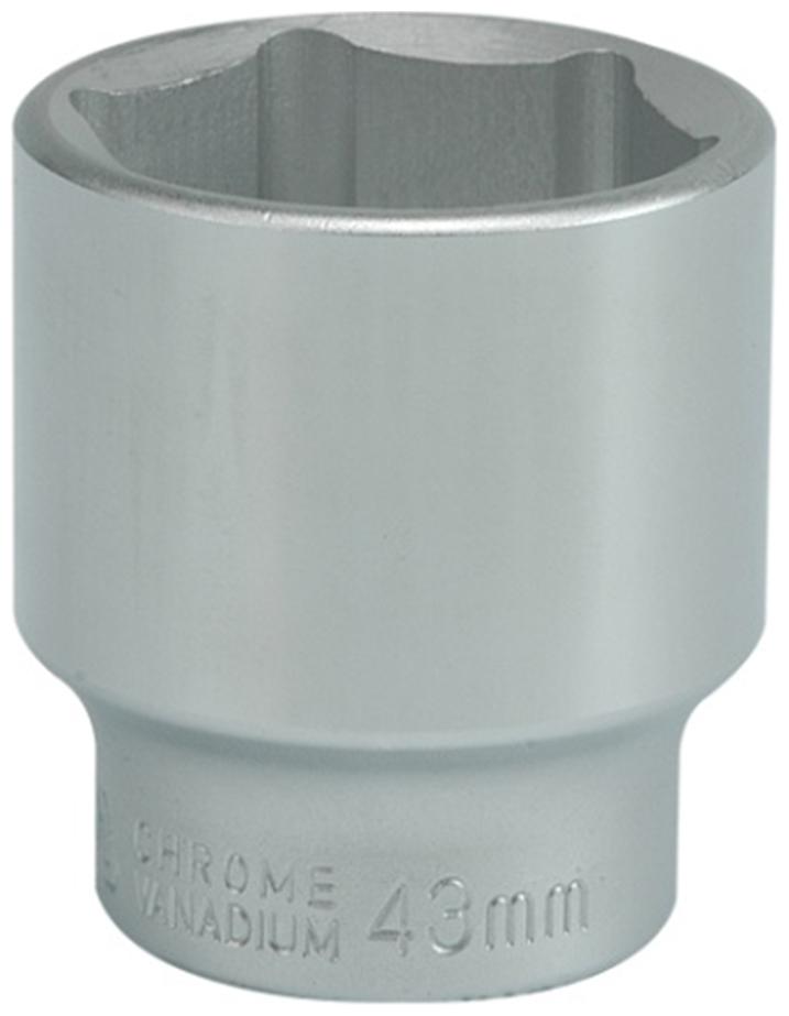 

YATO YT-1320 3 4 inch Drive Socket with Chrome finish with 43mm size application in industry car service stations and workshops for High Loads Socket Set (Pack of 1)