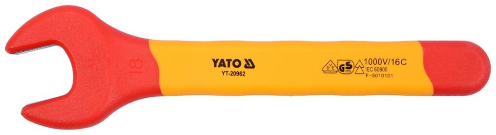 

YATO YT-20962 Multi- Flat Insulated Single Sided 18 mm mm Single Sided Open End Wrench ()