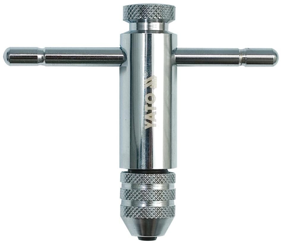 

Yato YT-2989 Polished chrome Tap Wrench with Reverse and Forward action M3-M10 Ratchet M3-M10 mm Single Sided Rachet Wrench