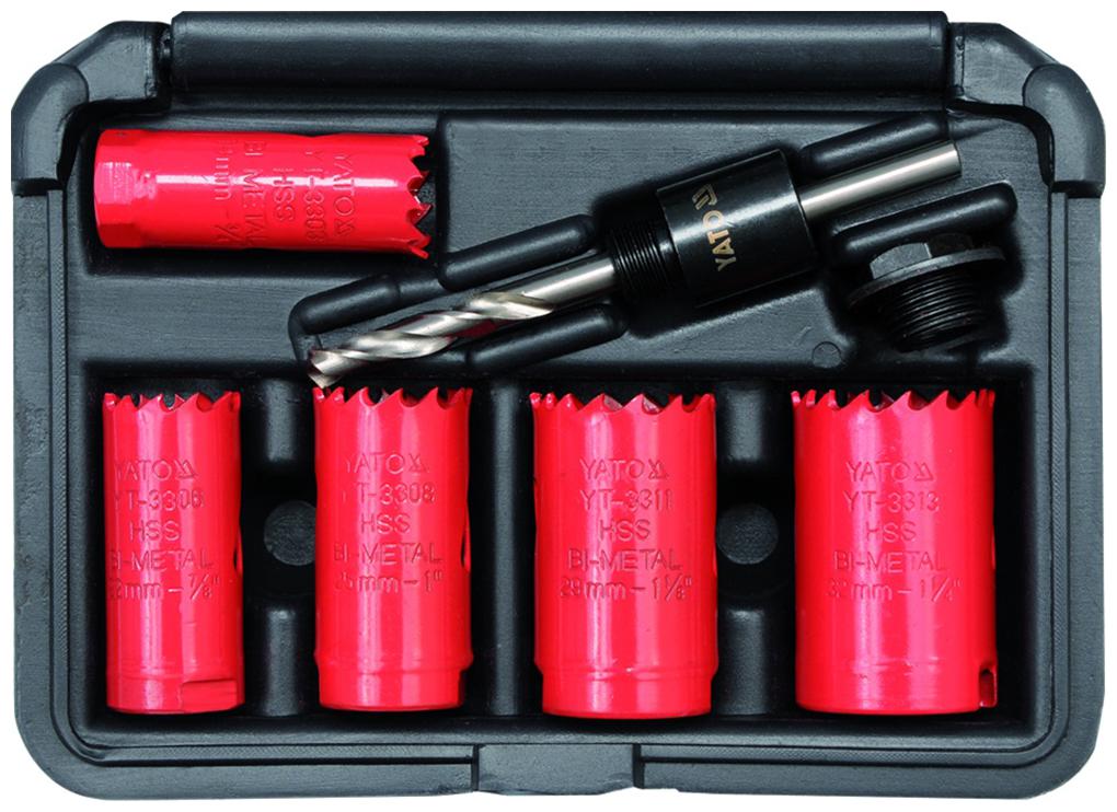 

YATO YT-3382 with Material thickness 1 mm Hole Saw Set Kit High Quality Metal Cutter ()