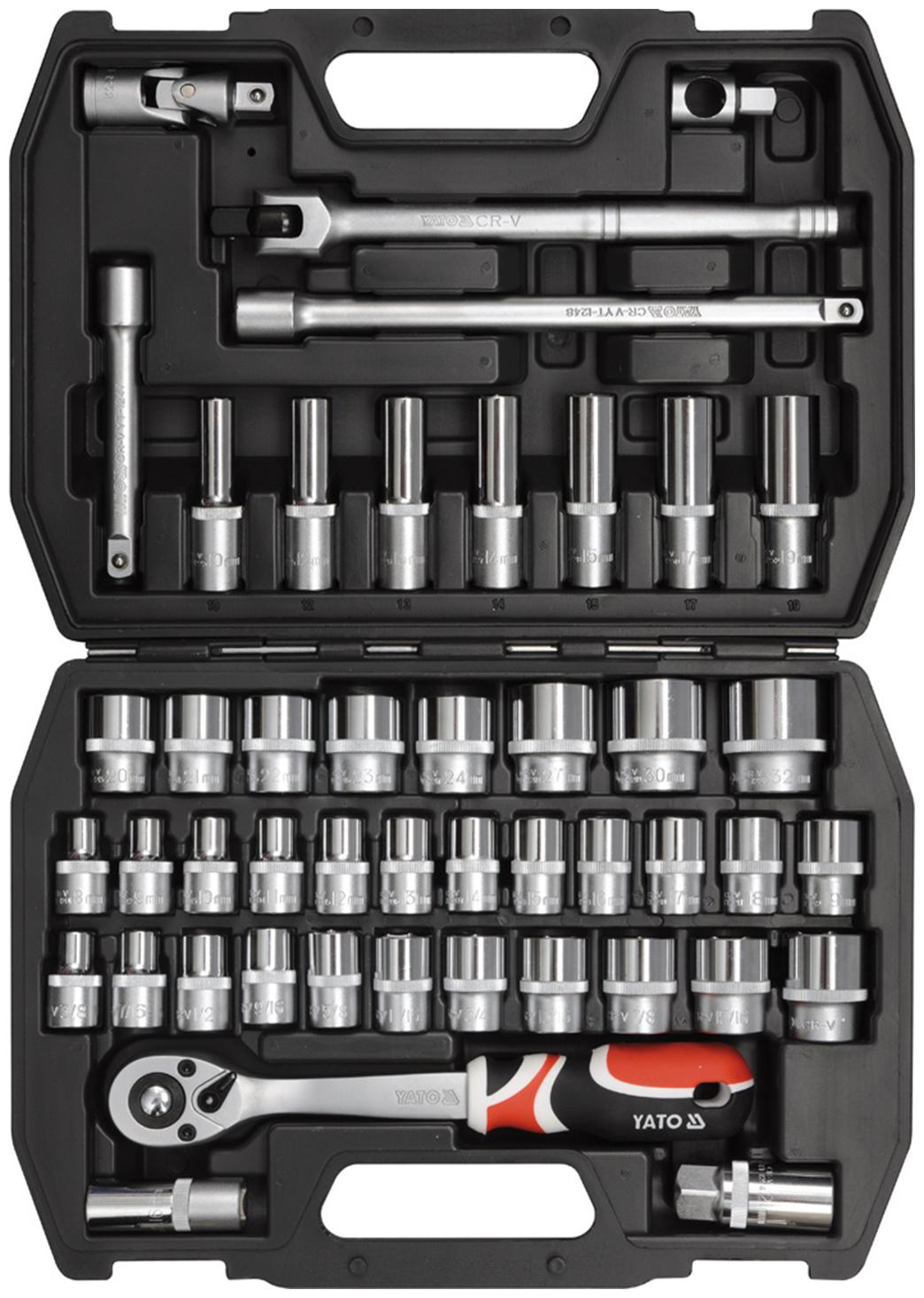 

Yato YT-3877 Socket Set 1 2inch 46pcs