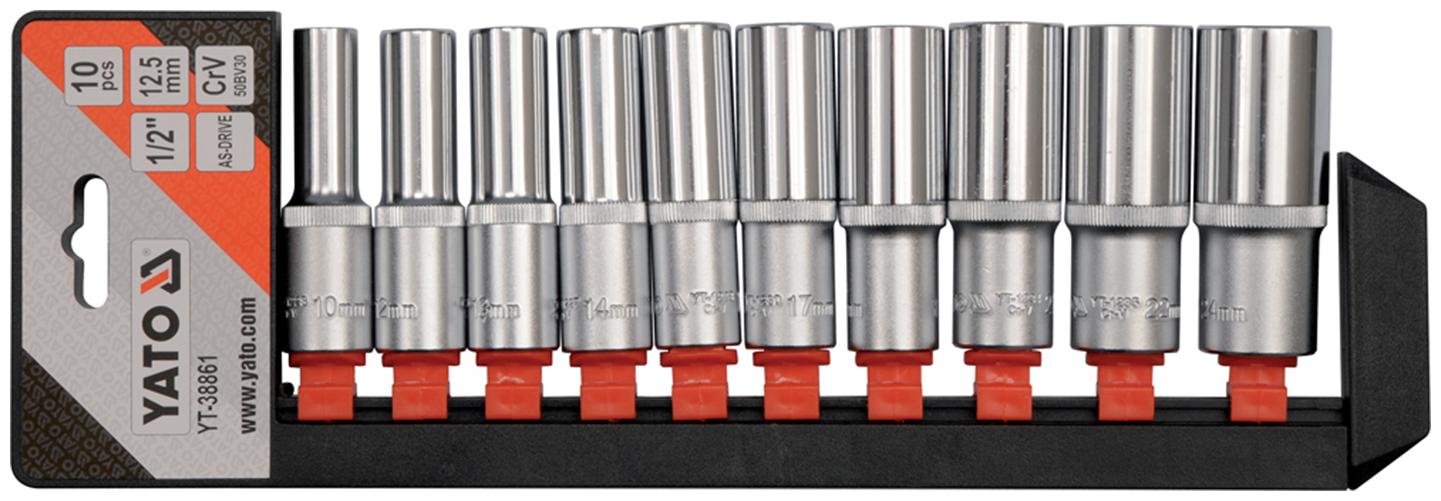 

Yato YT-38861 Socket Set 1 2inch 10pcs