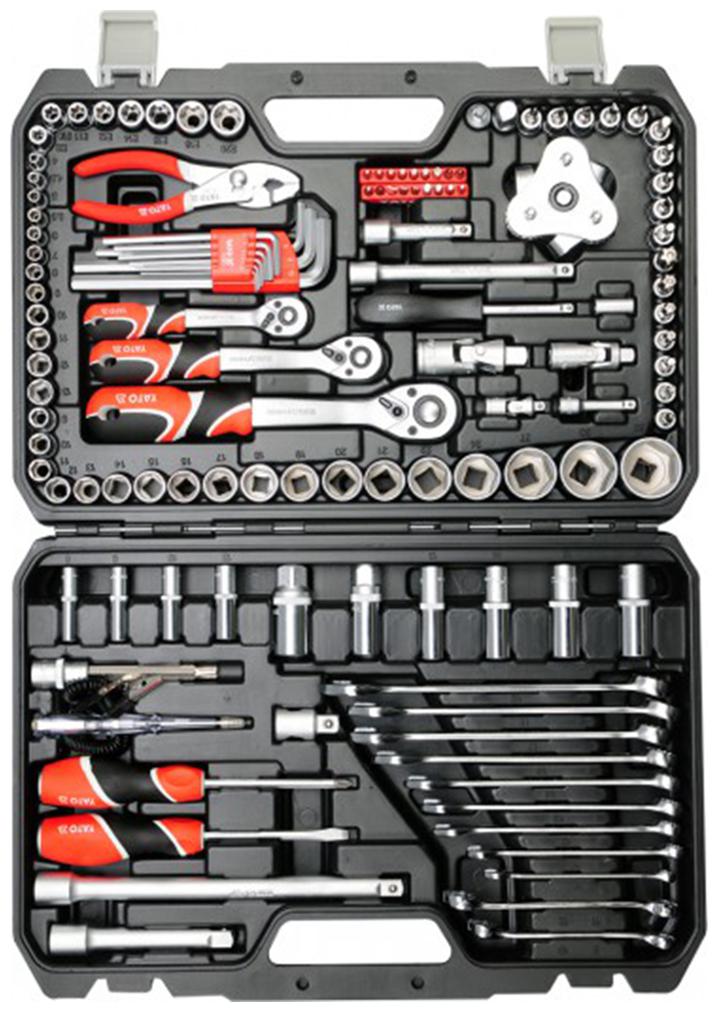 Yato YT-38875 125Pcs Tool Set|Power Tool|Home Tool|Industrial tool|Mechanical|Automotive|Chrome finished|ASDRIVE|CrV50BV30|Vanadium Tool set|CrV 50BV3|Tool set for Home|Sockets|Wrench|Screwdriver