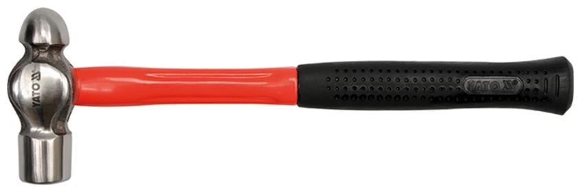 

YATO YT-4517 Fiberglass Handle YT-451-Forged carbon steel Head Hardened and Tempered Ball Peen Hammer (0 68 kg)