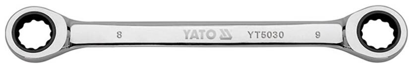 

YATO YT-5031 Double Sided 72 Teeth Chromed Finish Ratchet 10x11 mm Double Sided Rachet Wrench ()