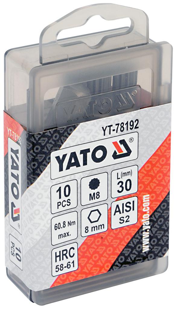 

YATO YT-78192 Professional High Hardness Screwdriver Bit Set (Pack of 10)