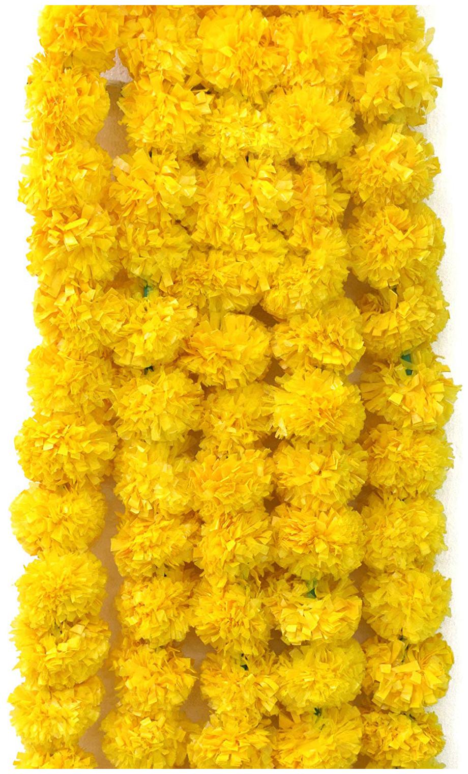 

Yellow Artificial Flowers Set Of 5