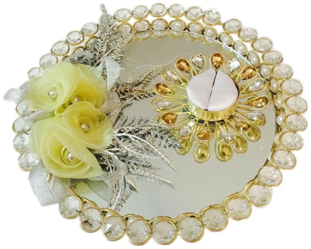 

Yellow Wedding Engagement Ring Platter Holder Tray