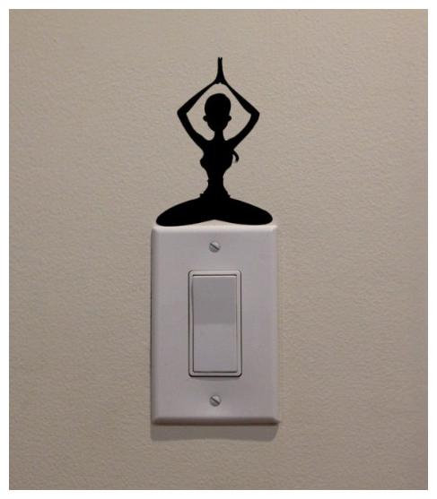 

Yoga Meditation Carved Switch Stickers