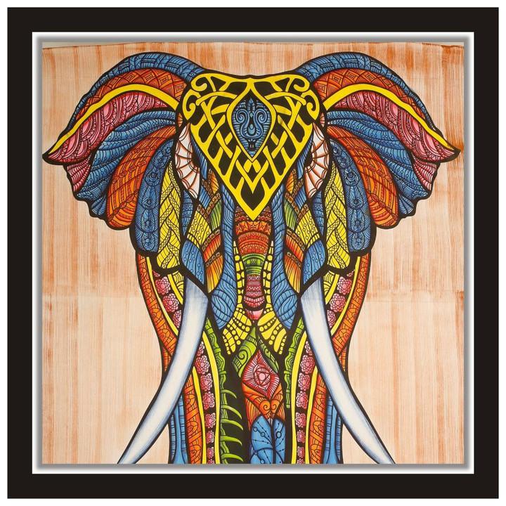 

Yogine Beautiful Self Adhesive Modern Art Elephant Painting Poster For Wall For Kitchen Wall Art Paper Sticker Best For Gift Purpose Size -12 in x 12 in Multicolour